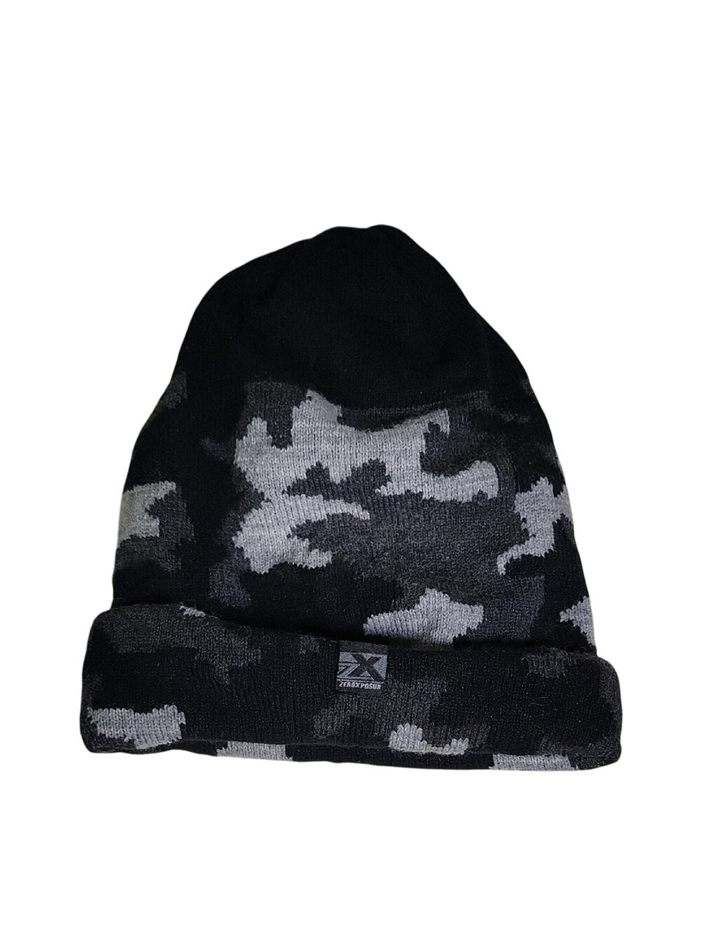 ZeroXposur Black and Greyy Camo Winter Hat Youth S/M